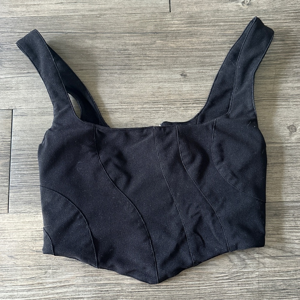 Danielle GUIZIO zip up crop top